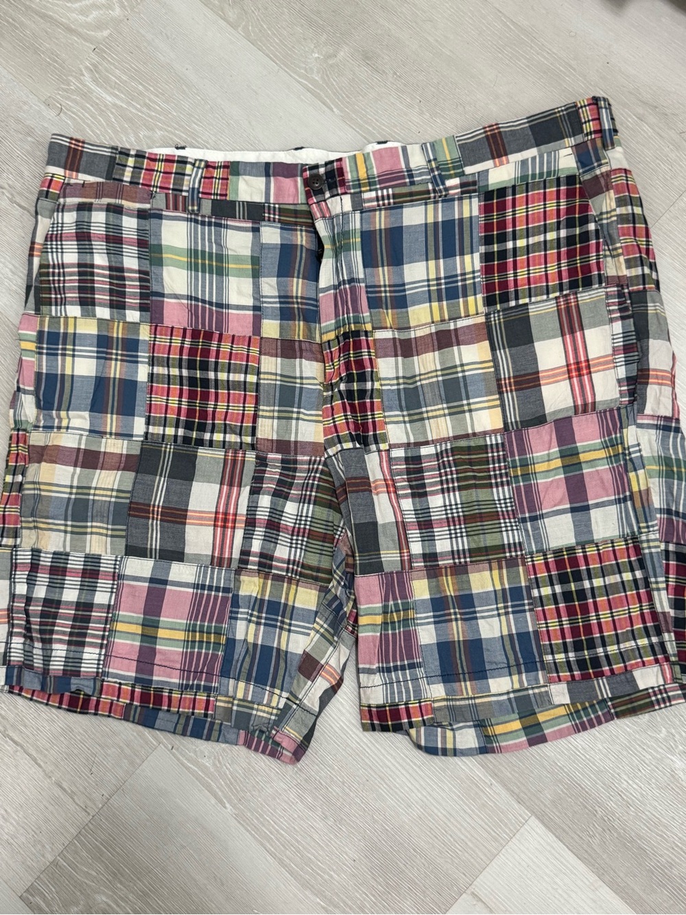 Polo by Ralph Lauren Multicolor Patchwork Madras Plaid Shorts